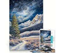 Van Gogh Winter Landscape Jigsaw for Teenagers 1000 Pieces Memory Fun Game Smooth Burr Free Surface Birthday Gift Brain Teaser Toy (50x75cm)