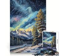 Van Gogh Winter Landscape Jigsaw Puzzles 1000 Pieces for Teenagers Sharp Recall Restful Pleasure Uniform Cut Ideal Xmas Gift (38x52cm)