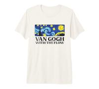 Van Gogh with The Flow Painter Artwork Painting Premium T-Shirt