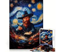 Van Gogh Wizardry Starry Night Jigsaw Puzzles for Teenagers 1000 Piece Improve Memory Soft Distraction Laser Cut Thoughtful Gift (50x75cm)