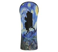 Van Gogh's Starry Night Alaska Map Golf Club Head Covers Waterproof Headcovers with Interchangeable No. Tags for Driver Fairway Wood Hybrids
