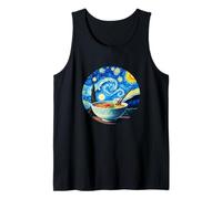 Van Gogh's Starry Night ramen noodle Bowl japanese cuisine Tank Top