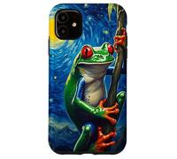 Van Gogh's Starry Night Red-Eyed Tree Frog Jungle Acrobat Case for iPhone 11