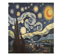Van Gogh's Starry Sky Dishwasher Magnet Cover Waterproof Magnectic Sticker Refrigerator Magnet Decor Home Cabinet Decals Appliances Stickers for Home Decor Kitchen Decoration 23"x26"