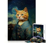 Van Goghs Whiskered Muse Adults 1000 Piece Jigsaw Puzzle Analytical Skill Soft Distraction Tight Join Cozy Xmas Gift (50x75cm)