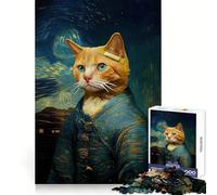 Van Goghs Whiskered Muse for Adults 1000 Piece Puzzle Mental Focus Pleasant Downtime Snug Fit Festive Surprise (38x52cm)