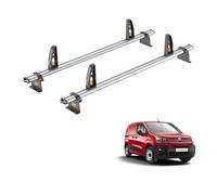 Van Guard Citroen Berlingo (2018+) Roof Rack 2 Aluminium Roof Bars With Loadstops - Ultibar Plus - Vg338-2