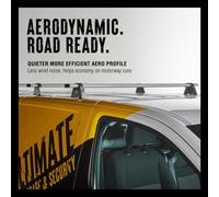 Van Guard Roof Rack for Ford Transit (MK6/7 2000-2014) 2 Roof Bars + Rear Ladder Roller [Only Suitable for Low Roof Models] - Ulti Bar - VG49-2/VGR-19