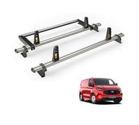 Van Guard Ford Transit Custom 2024+ Roof Rack 2 Aluminium Roof Bars Rear Ladder Roller With Loadstops Ultibar Plus Vg348-2/vgr-09