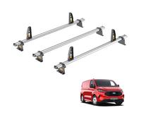 Van Guard Ford Transit Custom (2024+) Roof Rack 3 Aluminium Roof Bars With Loadstops - Ultibar Plus - Vg348-3-L1