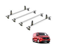 Van Guard Ford Transit Custom (2024+) Roof Rack 4 Aluminium Roof Bars With Loadstops - Ultibar Plus - Vg348-4-L2