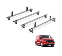 Van Guard Ford Transit Custom (2024+) Roof Rack 4 Steel Roof Bars + Loadstops - Ulti Bar Trade - Sb348-4-L2/vgls-6