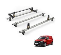 Van Guard Roof Rack for Nissan Townstar 2022+ 3 Aluminium Roof Bars, Rear Ladder Roller with Loadstops - UltiBar Plus - VG344-3/VGR-04
