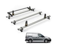 Van Guard Roof Rack for Peugeot Partner 2008-2018 3 Aluminium Roof Bars, Rear Ladder Roller with Loadstops [Note: Only Suitable for Long Wheelbase (L2) Models] - UltiBar Plus