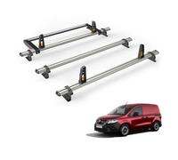 Van Guard Roof Rack for Renault Kangoo 2021+ 3 Aluminium Roof Bars, Rear Ladder Roller with Loadstops - UltiBar Plus - VG344-3/VGR-04