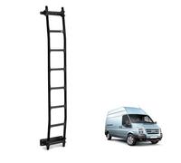 Rhino Black Van Ladder for the Ford Transit (2000-2014) [Note: Only Suitable for Models with High Roof] Heavy Duty Anti-slip Steps (With Fixing Kit)