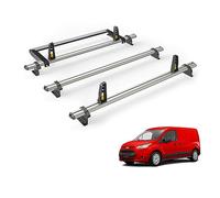 Van Guard Roof Rack for Ford Transit Connect 2013-2023 3 Aluminium Roof Bars, Rear Ladder Roller with Loadstops [Note: Only Suitable for Long Wheelbase Models.] - UltiBar Plus - VG309-3LWB/VGR-07