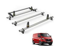 Van Guard Roof Rack for Ford Transit Custom (2013-2024 GEN1) 3 Roof Bars + Rear Ladder Roller [Only Suitable for Standard Roof Models with Twin Rear Doors] - Ulti Bar - VGR-09/VG304-3