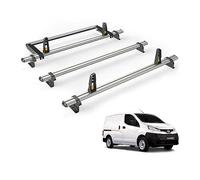 Van Guard Roof Rack for Nissan NV200 2009-2021 3 Aluminium Roof Bars, Rear Ladder Roller with Loadstops [Note: Only Suitable for Models with Twin Rear Doors.] - UltiBar Plus - VG282-3/VGR-03