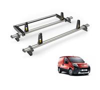 Van Guard Roof Rack for Peugeot Bipper 2008+ 2 Aluminium Roof Bars, Rear Ladder Roller with Loadstops [Note: Only Suitable for Models with Twin Rear Doors.] - UltiBar Plus - VG270-2/VGR-04