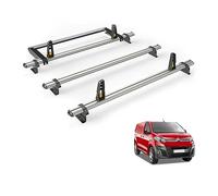 Van Guard Roof Rack for Peugeot Expert 2016+ 3 Aluminium Roof Bars, Rear Ladder Roller with Loadstops [Note: Only Suitable for 'Long' Wheelbase Models with Twin Rear Doors.] - UltiBar Plus