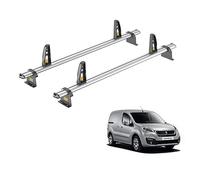 Van Guard Roof Rack for Peugeot Partner (2008-2018) 2 Aluminium Roof Bars with Loadstops [Note: Not Suitable for Partner Origin Models.] - UltiBar Plus - VG271-2