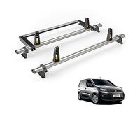 Van Guard Roof Rack for Peugeot Partner 2018+ 2 Aluminium Roof Bars, Rear Ladder Roller with Loadstops [Note: Only Suitable for Standard (L1) Wheelbase Models with Twin Rear Doors.] - UltiBar Plus