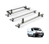 Van Guard Roof Rack for Renault Trafic 2001-2014 3 Aluminium Roof Bars, Rear Ladder Roller with Loadstops [Note: Only Suitable for Standard Roof Models with Twin Rear Doors.] - UltiBar Plus