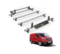 Van Guard Roof Rack for Renault Trafic (2014+) 4 Roof Bars + Rear Ladder Roller [Only Suitable for Standard Roof Models with Twin Rear Doors] - Ulti Bar - VG315-4/VGR-01