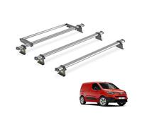 Van Guard Roof Rack for Toyota ProAce City 2020+ 3 Steel Roof Bars & Rear Ladder Roller [Only fits Short (L1) Wheelbase Models] - UltiBar Trade - SB338-3/VGR-03