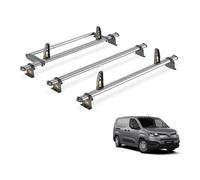 Van Guard Roof Rack for Toyota ProAce City 2020+ 3 Steel Roof Bars, Rear Ladder Roller with Loadstops [Only Fits Long (L2) Wheelbase Models] - UltiBar Trade - VG338-3/VGR-31