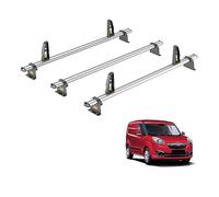 Van Guard Roof Rack for Vauxhall Combo (2012-2018) 3 Aluminium Roof Bars with Loadstops [Note: Only Suitable for Standard Roof (H1) Models.] - UltiBar Plus - VG284-3