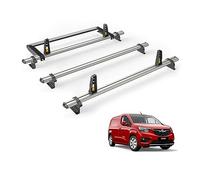 Van Guard Roof Rack for Vauxhall Combo 2018+ 3 Aluminium Roof Bars, Rear Ladder Roller with Loadstops [Note: Only Suitable for Models with Twin Rear Doors.] - UltiBar Plus - VG338-3/VGR-03
