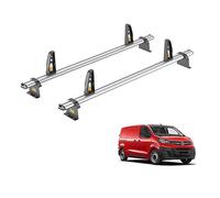Van Guard Roof Rack for Vauxhall Vivaro (2019+) 2 Aluminium Roof Bars with Loadstops [Note: Only Suitable for Models with Twin Rear Doors.] - UltiBar Plus - VG333-2