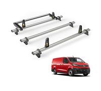 Van Guard Roof Rack for Vauxhall Vivaro 2019+ 3 Aluminium Roof Bars, Rear Ladder Roller with Loadstops [Note: Only Suitable for Models with Twin Rear Doors.] - UltiBar Plus - VG335-3/VGR-09
