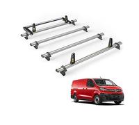 Van Guard Roof Rack for Vauxhall Vivaro 2019+ 4 Aluminium Roof Bars, Rear Ladder Roller with Loadstops [Note: Only Suitable for Models with Twin Rear Doors.] - UltiBar Plus - VG335-4/VGR-09