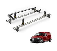Van Guard Roof Rack for VW Caddy 2015-2020 2 Aluminium Roof Bars, Rear Ladder Roller with Loadstops [Note: Only Suitable for Standard Wheelbase Models with Twin Rear Doors.] - UltiBar Plus