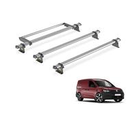Van Guard Roof Rack for VW Caddy 2020+ 3 Steel Roof Bars & Rear Ladder Roller - UltiBar Trade - SB341-3/VGR-28