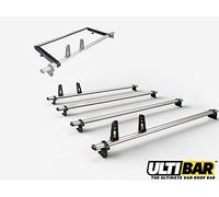 Van Guard Roof Rack for VW Crafter 2017+ 4 Aluminium Roof Bars, Rear Ladder Roller with Loadstops [Note: Only Suitable for Low (H2) and High (H3) Roof Models.] - UltiBar Plus - VG336-4/VGR-29
