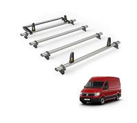 Van Guard Roof Rack for VW Crafter 2017+ 4 Aluminium Roof Bars, Rear Ladder Roller with Loadstops [Note: Only Suitable for Low (H2) and High (H3) Roof Models.] - UltiBar Plus - VG336-4/VGR-29