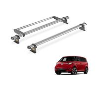 Van Guard Roof Rack for VW ID Buzz 2022+ 2 Steel Roof Bars & Rear Ladder Roller [Only fits SWB Models] - UltiBar Trade - SB347-2/VGR-15