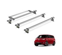 Van Guard Roof Rack for VW ID Buzz 2022+ 3 Steel Roof Bars & Rear Ladder Roller [Only fits SWB Models] - UltiBar Trade - SB347-3/VGR-15