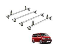 Van Guard Roof Rack for VW Transporter (2003-2015) 4 Aluminium Roof Bars with Loadstops [Note: Only Suitable for Standard Roof Models.] - UltiBar Plus - VG263-4