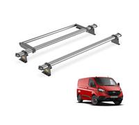 Van Guard Trade Ford Transit Custom 2013-2024 Roof Rack Gen1 2 Steel Roof Bars & Rear Ladder Roller Ultibar Trade Sb304-2/vgr-10