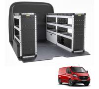 Van Guard Trade Ford Transit Custom 2013-2024 Van Racking Gen1 Organiser Van Shelving Silver Package Driver + Passanger Bundle