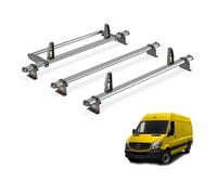 Van Guard Trade Mercedes Sprinter 2006-2018 Roof Rack 3 Steel Roof Bars Loadstops Rear Ladder Roller Ultibar Trade Sb236-3/vgr-06