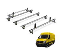 Van Guard Trade Mercedes Sprinter 2006-2018 Roof Rack 4 Steel Roof Bars Loadstops Rear Ladder Roller Ultibar Trade Sb236-4/vgr-06