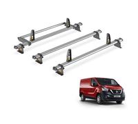 Van Guard Trade Nissan Primastar 2002-2015 Roof Rack 3 Steel Roof Bars Loadstops & Rear Ladder Roller Ultibar Trade Sb255-3/vgr-02