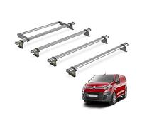Van Guard Trade Roof Rack for Citroen Dispatch (2016+) 4 Steel Roof Bars & Rear Ladder Roller [Only Suitable for 'XL' Wheelbase Models with Twin Rear Doors] - UltiBar Trade - SB335-4/VGR-09