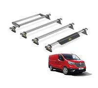 Van Guard Trade Roof Rack for Renault Trafic (2014+) 4 Steel Roof Bars & Rear Ladder Roller [Only Suitable for Standard Roof Models with Twin Rear Doors] - UltiBar Trade - SB315-4/VGR-01
